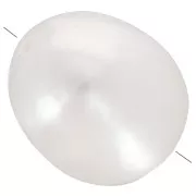 11x10mm Freshwater Pearl Oval Irregular - Grade A White x1