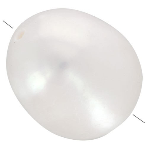 11x10mm Freshwater Pearl Oval Irregular - Grade A White x1