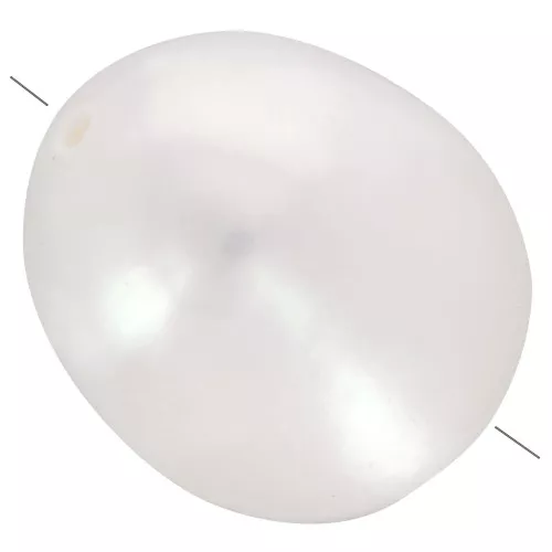 11x10mm Freshwater Pearl Oval Irregular - Grade A White x1