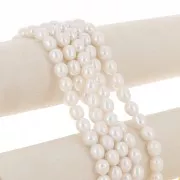 11x10mm Freshwater Pearl Oval Irregular - Grade A White x1