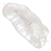 17mm to 20mm Biwa Irregular Freshwater Pearl - Grade AA White x1