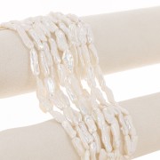 17mm to 20mm Biwa Irregular Freshwater Pearl - Grade AA White x1