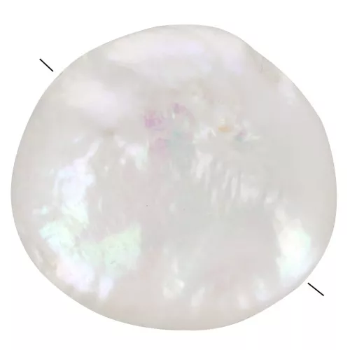12mm Irregular Freshwater Pearl - Round Palet - Grade AA+ White x1