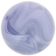 14 mm round beads in opaque resin - Marbled glacier grey x6