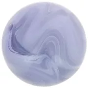 14 mm round beads in opaque resin - Marbled glacier grey x6