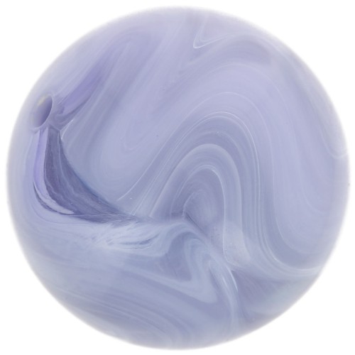 14 mm round beads in opaque resin - Marbled glacier grey x6