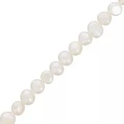 6mm Irregular baroque freshwater pearls - Grade AA White x36cm
