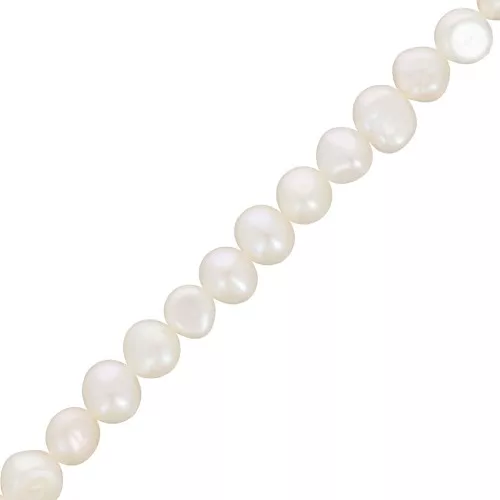 6mm Irregular baroque freshwater pearls - Grade AA White x36cm