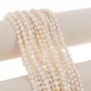 6mm Irregular baroque freshwater pearls - Grade AA White x36cm