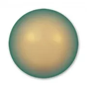 PureCrystal 5817 Cabochon 8mm Iridescent Green Pearl x1
