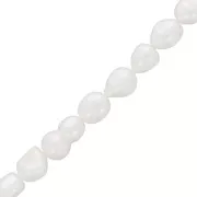 10x8mm Irregular baroque freshwater pearls - Grade AA White x39cm