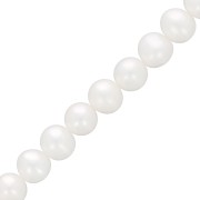 6.5x7mm Flattened round freshwater pearls - Grade AA- White x39cm