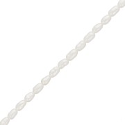 Freshwater beads rice grain - 3.5x2.5 mm - Grade AA White x36cm