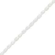 Freshwater beads rice grain - 3.5x2.5 mm - Grade AA White x36cm
