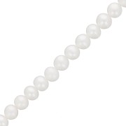 5.5mm Round freshwater pearls - Grade AA White x38cm|raw }}