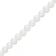 5.5mm Round freshwater pearls - Grade AA White x38cm