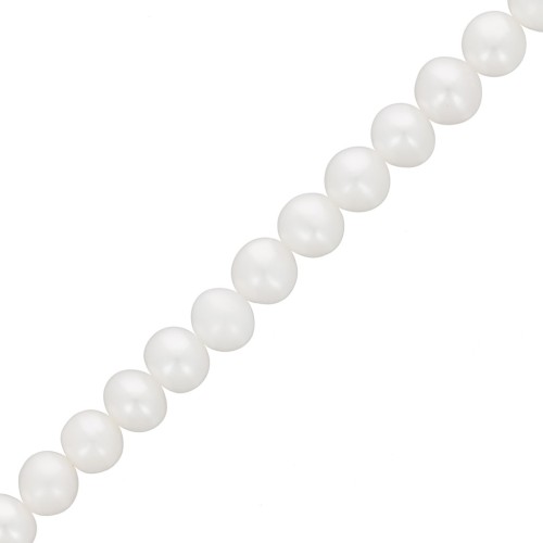 5.5mm Round freshwater pearls - Grade AA White x38cm