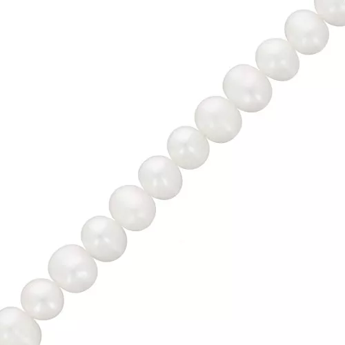 8x7mm Irregular baroque freshwater pearls - Grade A White x38cm