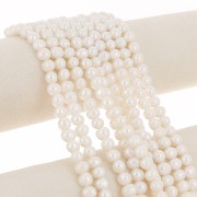 8x7mm Irregular baroque freshwater pearls - Grade A White x38cm