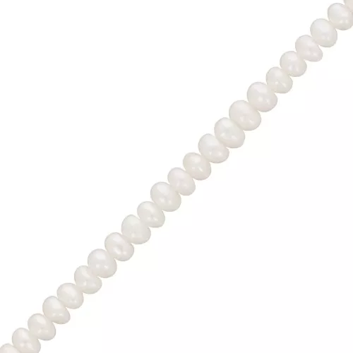 4x3mm Baroque freshwater pearls irregular oval - Grade AA White x37cm