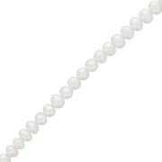 4.5x3.5mm Irregular oval freshwater pearls - Grade AA- White x37cm