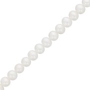 5x4.5mm Oval freshwater pearls - Grade AA- White x39cm|raw }}