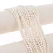 5x4.5mm Oval freshwater pearls - Grade AA- White x39cm