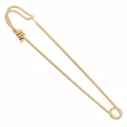 Brooch épingle à nourrice - kilt pin 61mm - Fine Gold Plated x1