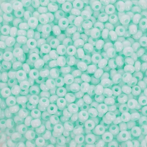 Preciosa Seed Beads 11/0 2 mm - Terra Pearl - Mint Shine x20g