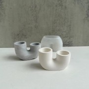 7x10cm Silicone mold for asymmetrical U-shaped candle holder x1