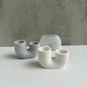 7x10cm Silicone mold for asymmetrical U-shaped candle holder x1