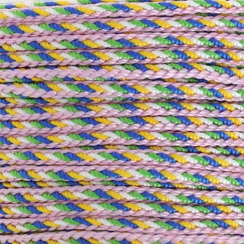 2.2mm Braided nylon thread - Pink - Multicolored x1m