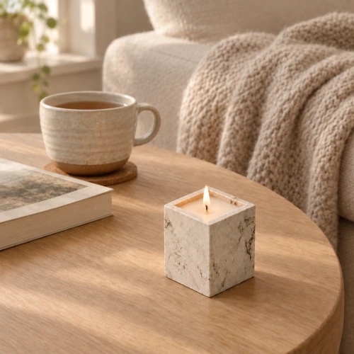 5.5x5.5cm Silicone mold for square candle holder x1