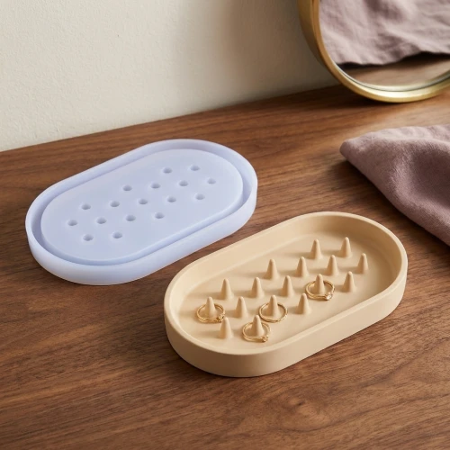 24.5x15cm Silicone mold for oval ring display tray x1