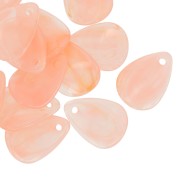 17mm Acrylic Curved Flower Petal Sequin - Marbled Peach x15