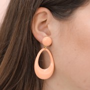 14mm Round opaque acrylic cabochon - Peach x1