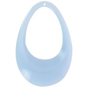 45x30mm Hollow drop pendant in opaque acrylic - Sky blue x1|raw }}