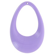 45x30mm Hollow drop pendant in opaque acrylic - Lilac x1|raw }}