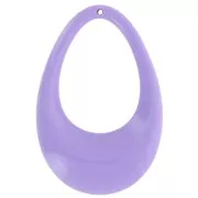 45x30mm Hollow drop pendant in opaque acrylic - Lilac x1