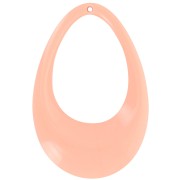 45x30mm Hollow drop pendant in opaque acrylic - Peach x1|raw }}