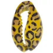 18-23mm Cauri shell leopard print - Yellow - Ochre - Black x1