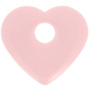 27x30mm Opaque acrylic heart pendant - Light pink x1