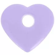 27x30mm Opaque acrylic heart pendant - Lilac x1