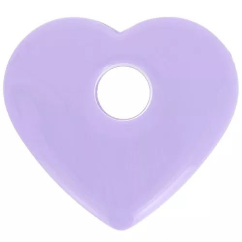 27x30mm Opaque acrylic heart pendant - Lilac x1