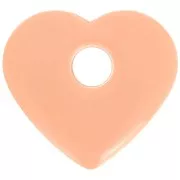 27x30mm Opaque acrylic heart pendant - Peach x1