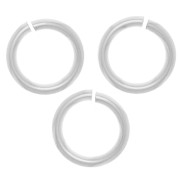 8x1.2mm jumprings open - Silver plated x10