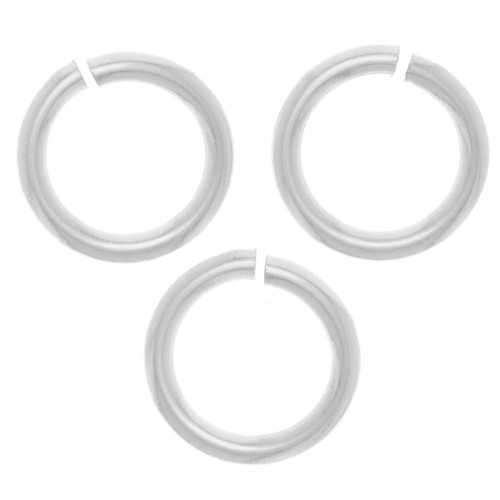 8x1.2mm jumprings open - Silver plated x10