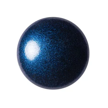 18mm Round glass cabochon by Puca® - Caribbean Blue Metallic Mat x1