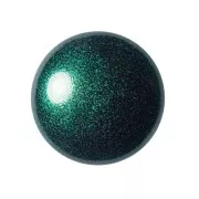 18mm Round glass cabochon by Puca® - Green Forest Metallic Mat x1