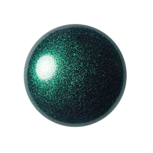 18mm Round glass cabochon by Puca® - Green Forest Metallic Mat x1